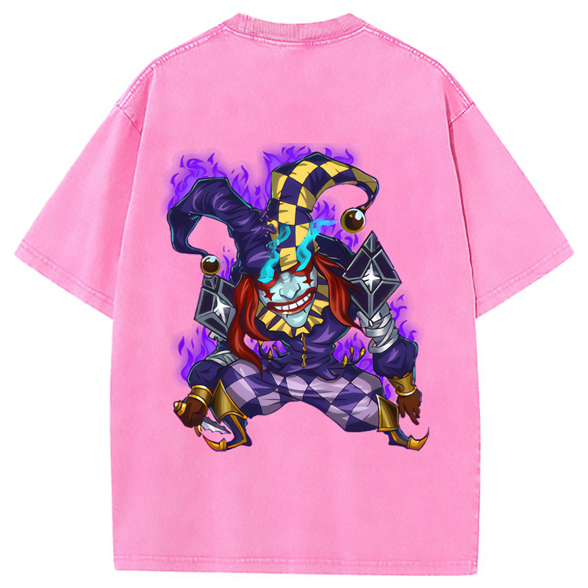 （画像用） リーグ・オブ・レジェンド League of Legends LOL 綿100% ヴィンテージ風 半袖Tシャツ（背面プリント）
